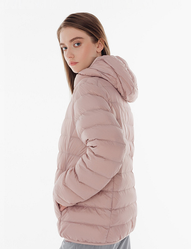 Розовая женская куртка с капюшоном MASCOTTE 234-3173-2406 | ракурс 5 Розовая женская куртка с капюшоном MASCOTTE 234-3173-2406 | ракурс 5