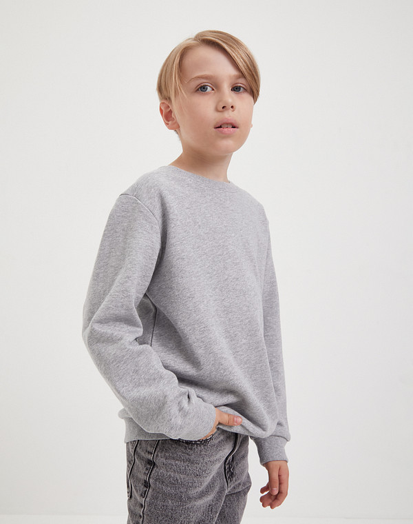 848-4105-2610 Джемпер мальч./девич. сер.меланж, Mascotte JUNIOR