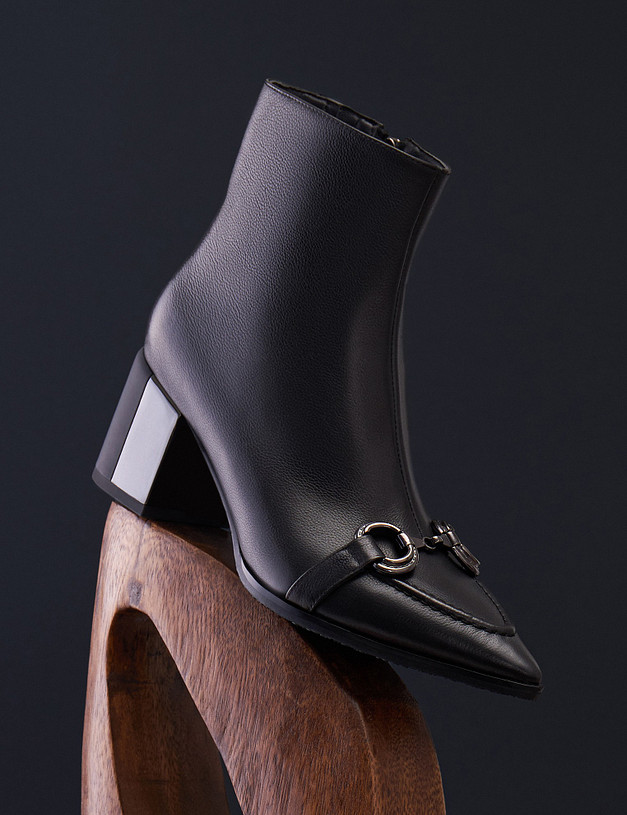 Черные женские ботильоны MASCOTTE 233-2261123-4153M | ракурс 1