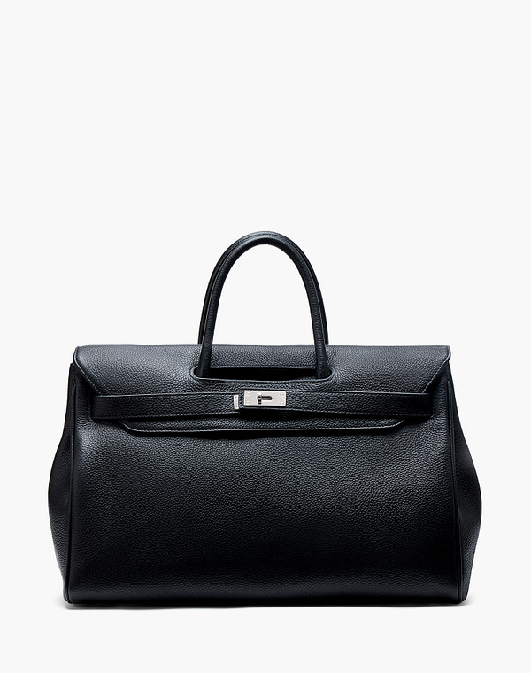 658-6101-102 Сумка женская нат.кожа/текстиль черн, L, Mascotte