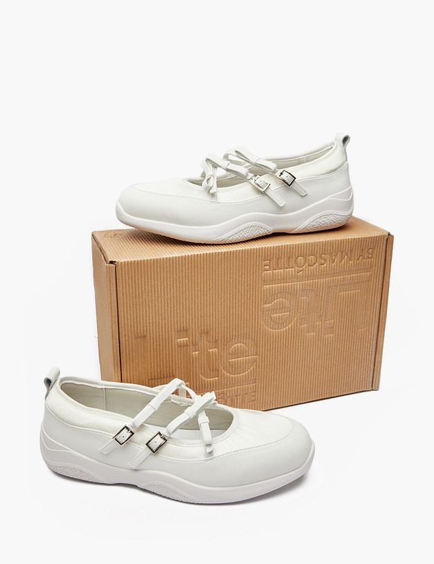 Белые женские слипоны MASCOTTE 234-517221-1001M | ракурс 7