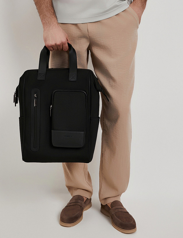 Черный мужской рюкзак MASCOTTE 604-6110-202 | ракурс 1