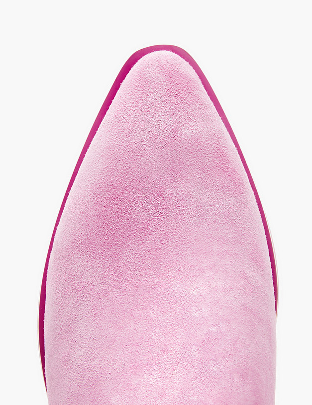 Розовые женские казаки из велюра MASCOTTE 233-3205816-4637M | ракурс 4 Розовые женские казаки из велюра MASCOTTE 233-3205816-4637M | ракурс 4