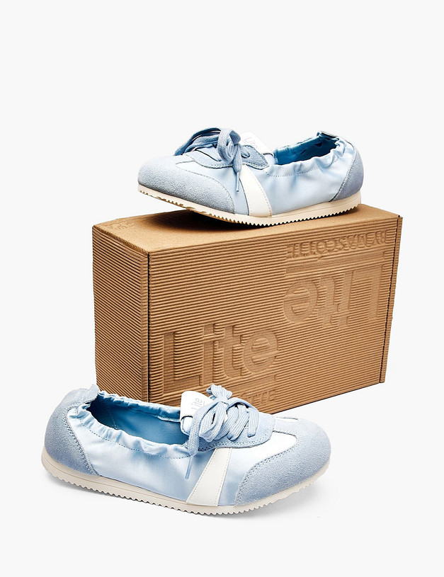 Голубые женские слипоны MASCOTTE 156-610161-0211 | ракурс 7