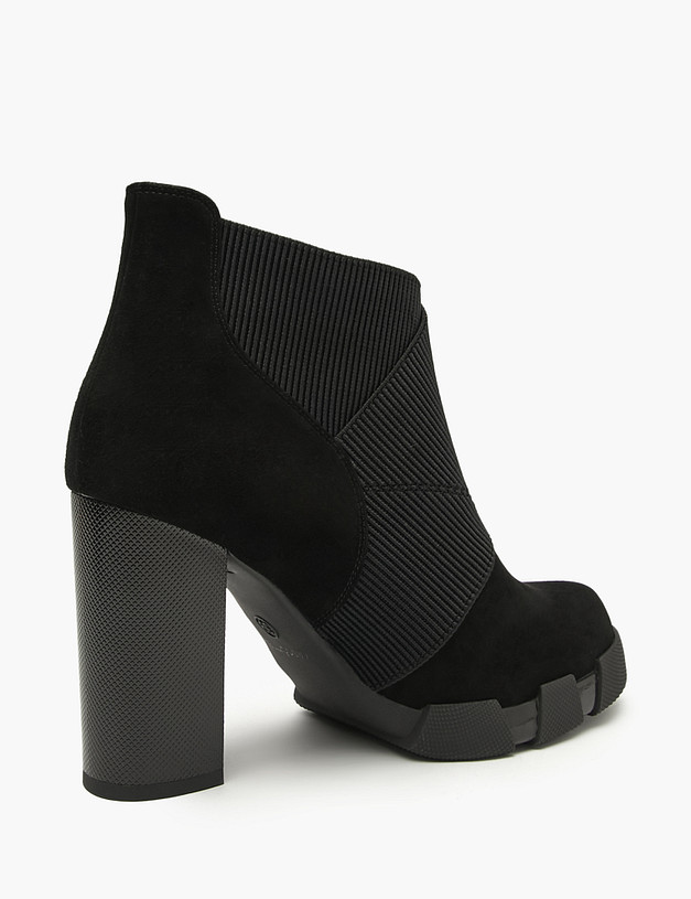 Черные женские ботильоны из велюра MASCOTTE 126-920224-3605M | ракурс 5