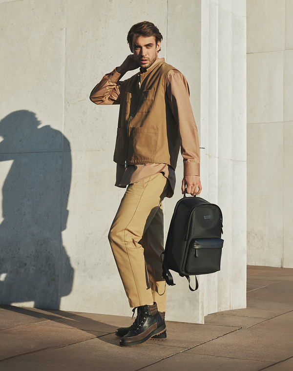 22-421521-3131M Ботинки мужские нат.кожа-велюр/ворсин-нат.кожа черн-серый, Mascotte