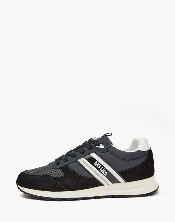 189-4111524-0202 Полуботинки для активного отдыха мужские текстиль-велюр/текстиль темн-сер-черн, Mascotte Lite