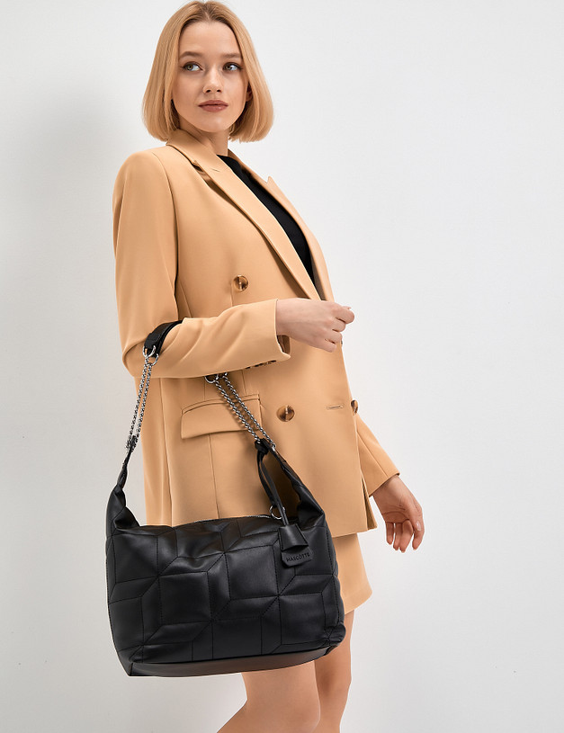 Черная стеганая женская сумка MASCOTTE 670-3103-602 | ракурс 1