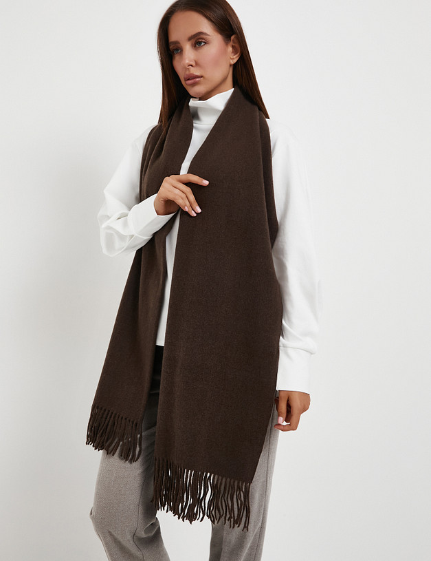 Коричневый женский шарф MASCOTTE 779-5202-24109 | ракурс 1