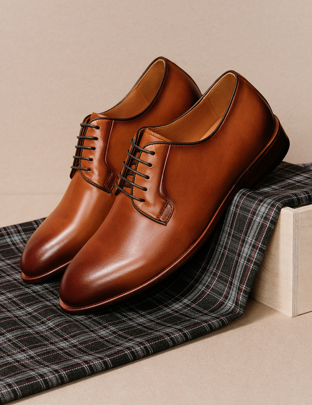 Premium коричневые мужские дерби MASCOTTE 22-412111-0109 | ракурс 1