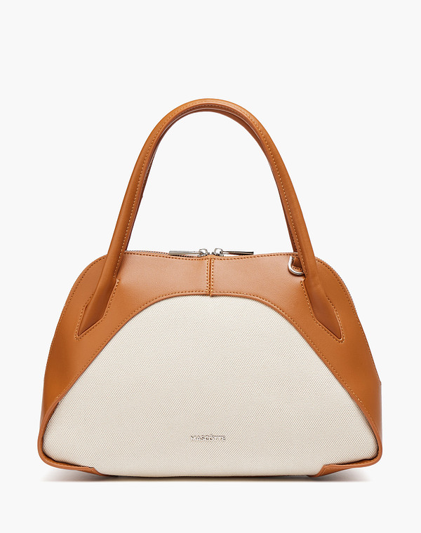 646-6125-2408 Сумка женская текстиль-и.кожа/текстиль беж-рыж, S, Mascotte