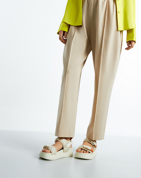 234-215111-0208 Туфли летние женские текстиль-кож.спилок/нат.кожа беж-рыж, Mascotte