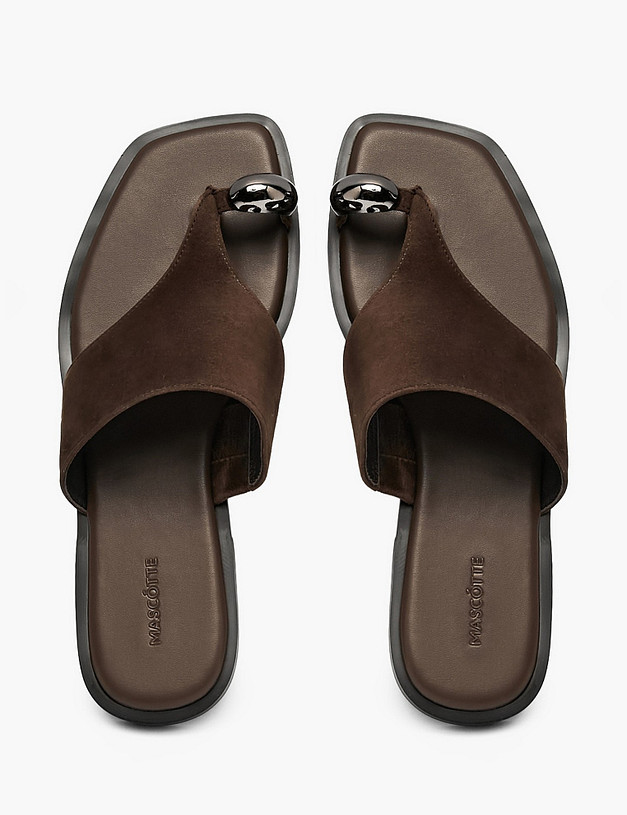 Коричневые женские сабо MASCOTTE 233-615111-4690M | ракурс 4