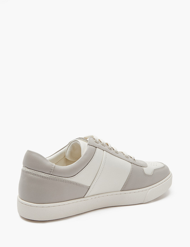 Молочные мужские кеды с серыми вставками MASCOTTE 175-4132011-8108M | ракурс 4