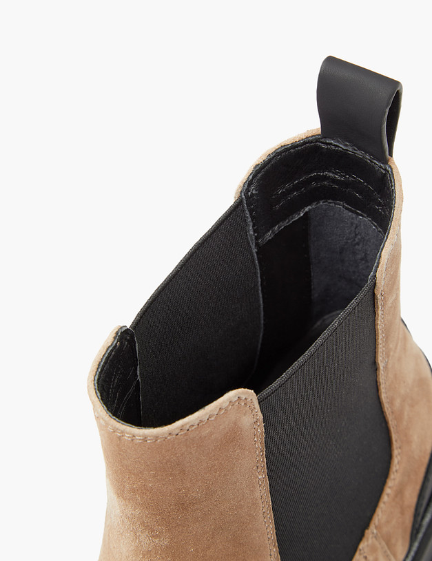 Бежевые велюровые женские челси MASCOTTE 233-321721-0608 | ракурс 8