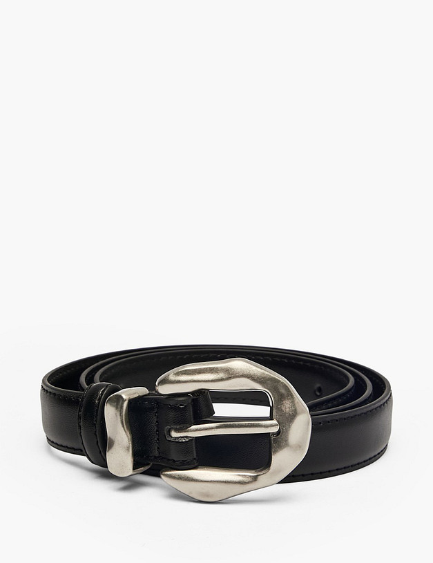 Черный женский ремень MASCOTTE 701-6113-602 | ракурс 2