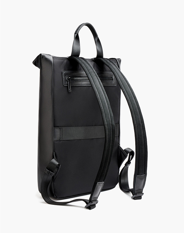 622-6112-102 Рюкзак мужской нат.кожа-текстиль/текстиль черн, L, Mascotte