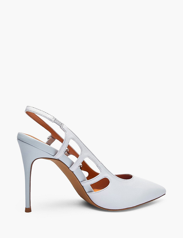 Голубые женские туфли MASCOTTE 126-6102616-6570M | ракурс 4