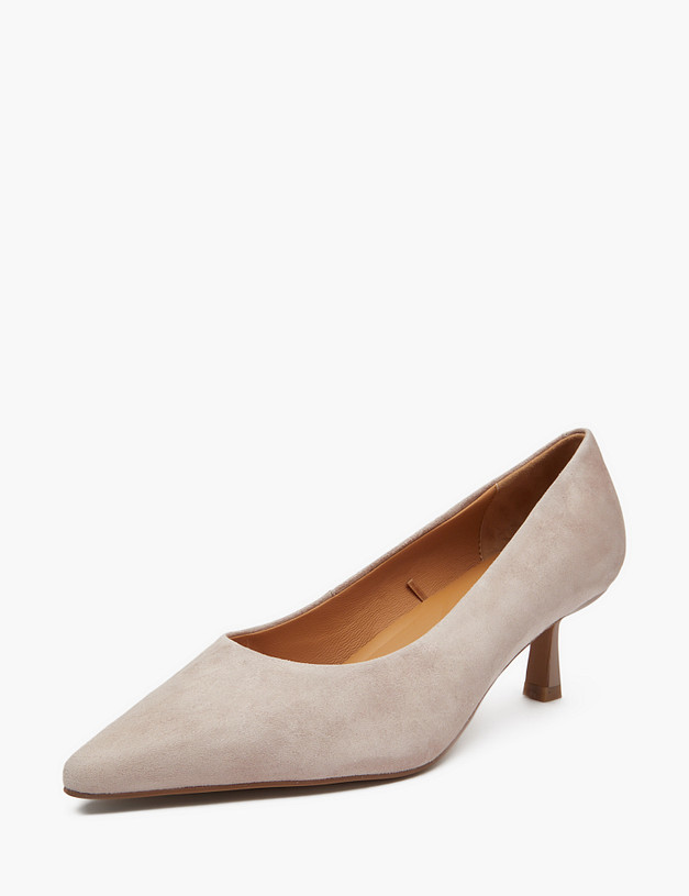 Бежевые велюровые женские туфли MASCOTTE 94-5164611-3602M | ракурс 2