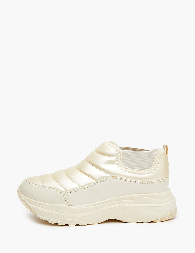 Бежевые короткие женские дутики MASCOTTE 64-320124-0208 | ракурс 1