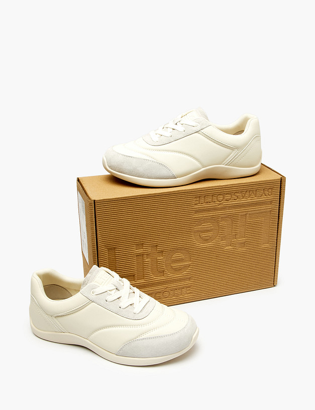 Молочные женские кроссовки MASCOTTE 234-521821-0601 | ракурс 6