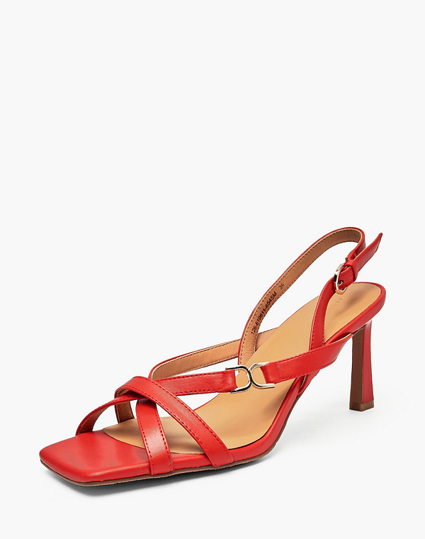 126-610611-6545M Туфли летние женские нат.кожа/нат.кожа красн, Mascotte