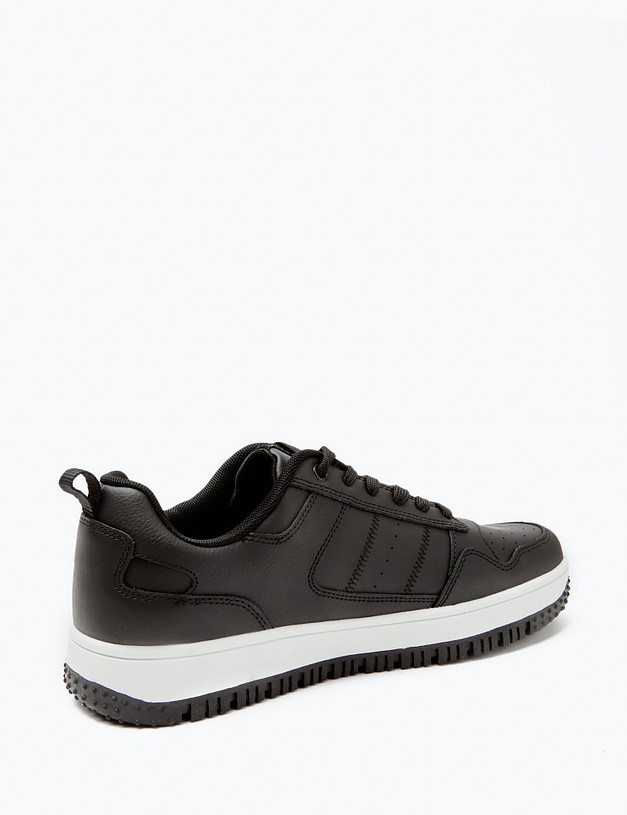 Черные мужские кеды MASCOTTE 189-412321-0602 | ракурс 3 Черные мужские кеды MASCOTTE 189-412321-0602 | ракурс 3