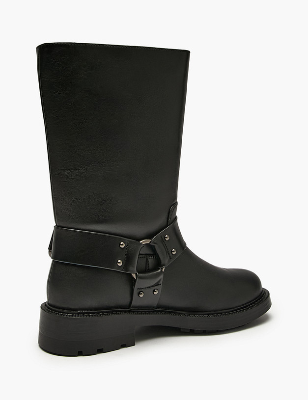 Черные женские полусапоги MASCOTTE 15-5283224-0102 | ракурс 3