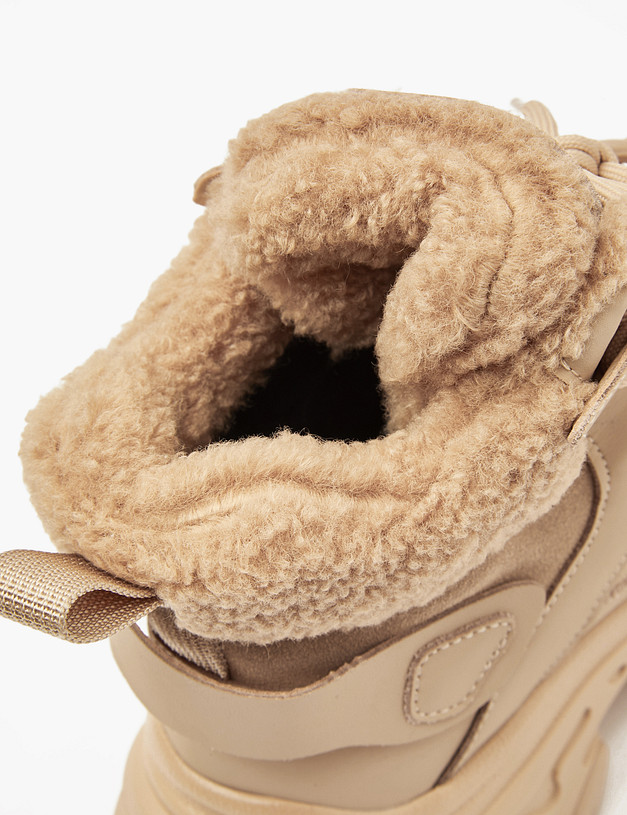 Бежевые женские ботинки-хайкеры MASCOTTE 36-322021-0608 | ракурс 6